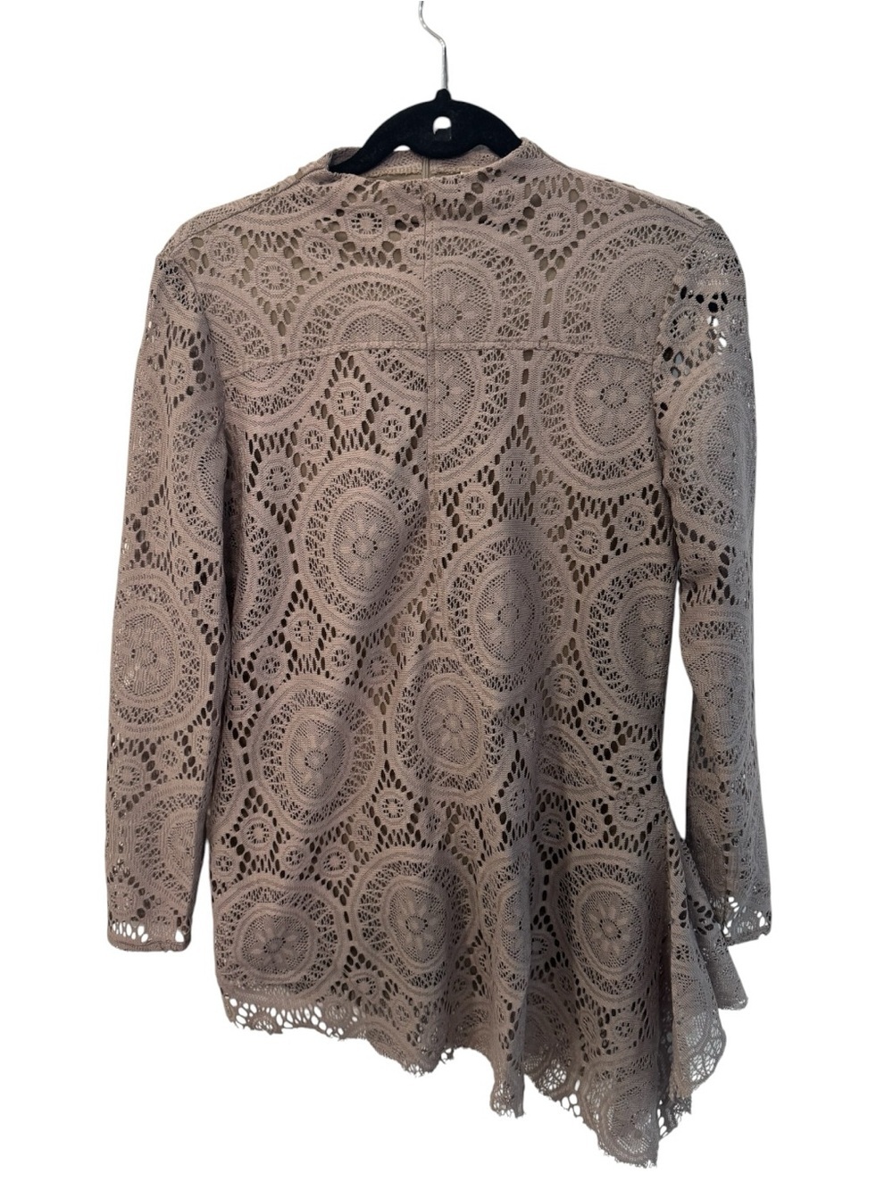 Soft Surroundings "Elyese" Lace Asymmetrical Hem Top women’s size M